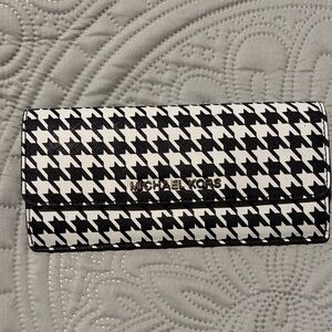 Michael Kors Houndstooth Black and White Wallet